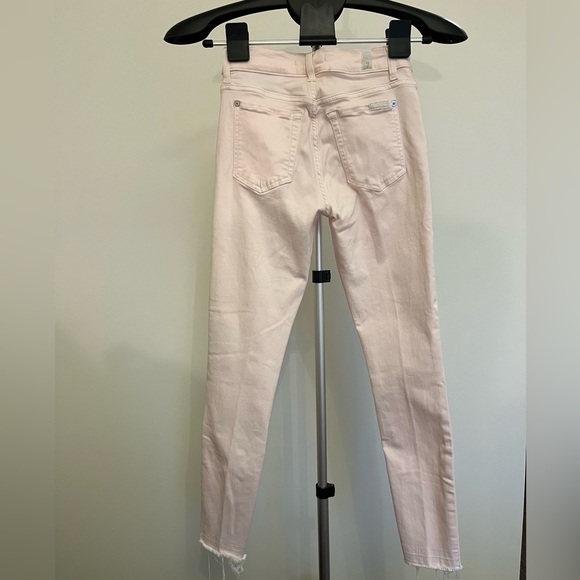 7 For All Mankind Pink Ankle Skinny Jeans - Picture 3 of 13